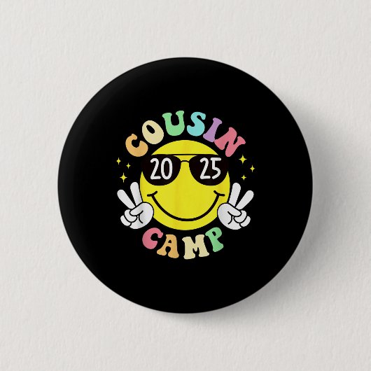 Vetterncamp 2025 Camping Lagerfeuer Sommerferien Button (Vorderseite)