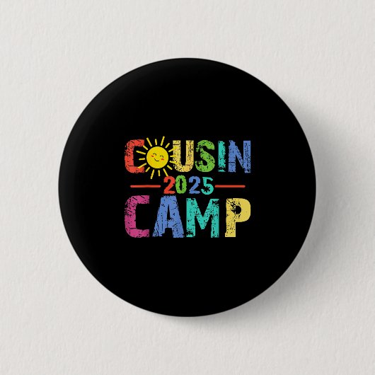 Vetterncamp 2025 Camping Lagerfeuer Sommerferien Button (Vorderseite)