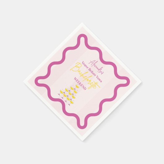 Veuve Before Vows Bachelorette Weekend Serviette (Ecke)