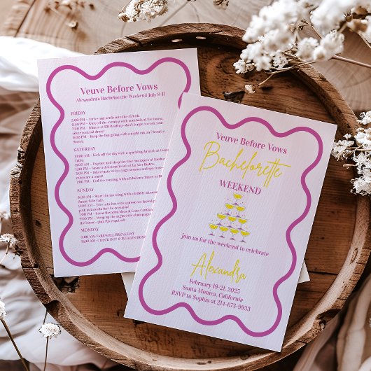 Veuve Before Vows Bachelorette Weekend Tour Einladung