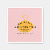 Veuve Before Vows Bachelorette Weekend Tour Serviette (Vorderseite)