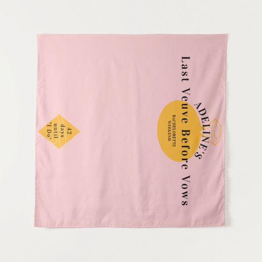 Veuve Before Vows Bachelorette Wochenende Hintergr Wandteppich (Vorderseite (Horizontal))