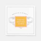 Veuve Before Vows Brunch Brautparty Serviette (Vorderseite)