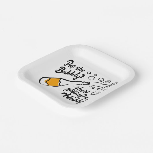 Veuve Before Vows: Champagne Bachelorette Pappteller (Gewinkelt)