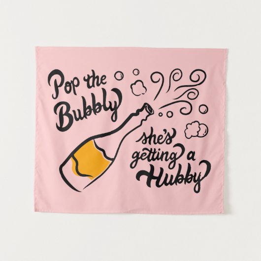 Veuve Before Vows: Champagne Bachelorette Wandteppich (Vorderseite (Horizontal))