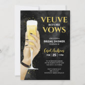 Veuve Before Vows Champagne Brautparty Einladung (Vorderseite)