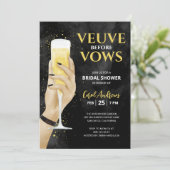 Veuve Before Vows Champagne Brautparty Einladung (Stehend Vorderseite)