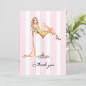 Veuve Before Vows Junggesellinnen-Abschied Dankeskarte (Stehend Vorderseite)