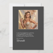 Veuve Before Vows Junggesellinnen-Abschied Dankeskarte (Rückseite)