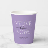 Veuve Before Vows Lavender Lila Brautparty Pappbecher (Vorderseite)