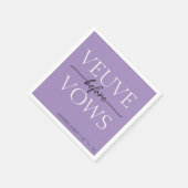 Veuve Before Vows Lavender Lila Brautparty Serviette (Ecke)