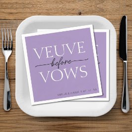 Veuve Before Vows Lavender Lila Brautparty Serviette