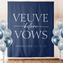 Veuve Before Vows Navy Blue & White Brautparty