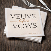 Veuve Before Vows Tan Brown Brautparty Serviette
