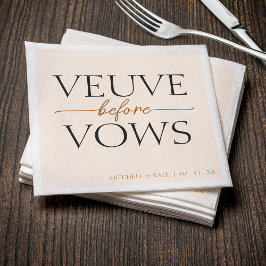 Veuve Before Vows Tan Brown Brautparty Serviette