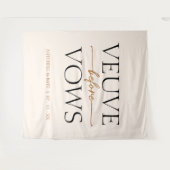 Veuve Before Vows Tan Brown Brautparty Wandteppich (Vorderseite (Horizontal))