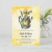 Veuve Before Vows Watercolor Brautparty Einladung (Stehend Vorderseite)