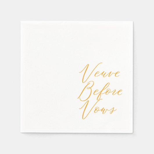 Veuve vor Vows Serviette (Vorderseite)