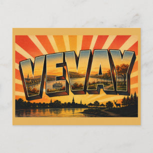 Vevay Indiana Ohio River Uferpark Kunst Postkarte