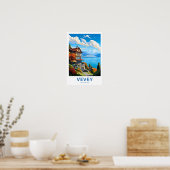 Vevey Switzerland Travel Print Poster (Küche)