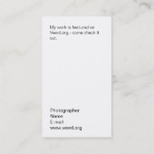 VewdMedia Fotograf-Karte Visitenkarte (Rückseite)