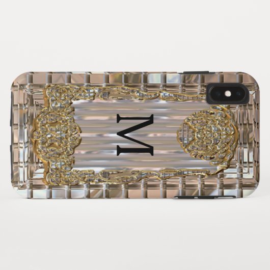 Vex Art Deco Monogram Case-Mate iPhone Hülle (Rückseite (Horizontal))