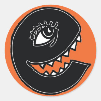 Vex e - Orange Runder Aufkleber