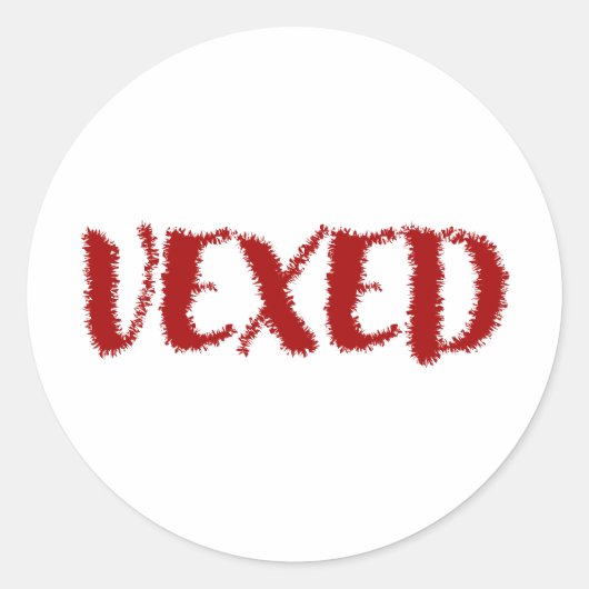 Vexed-Cool Font and Fun Word Runder Aufkleber (Vorderseite)