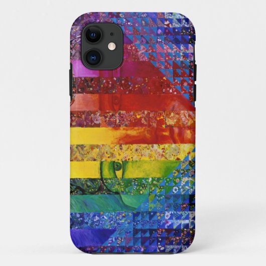 Vexierfrage I - Abstrakte Regenbogen-Frauen-Göttin Case-Mate iPhone Hülle (Rückseite)