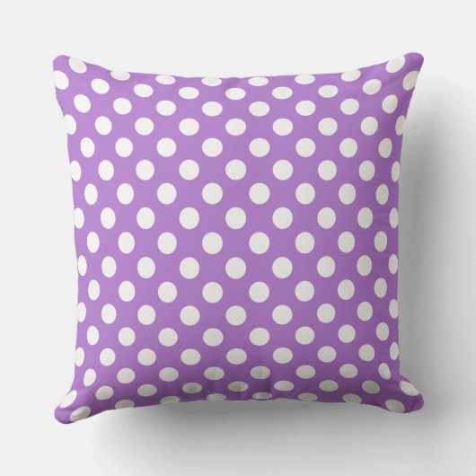 Vey Niedlich Lavender Polka Dot Pattern Kissen (Rückseite)