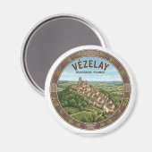 Vézelay Frankreich Magnet (Vorderseite/Rückseite)