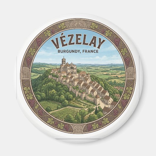 Vézelay Frankreich Magnet (Vorne)