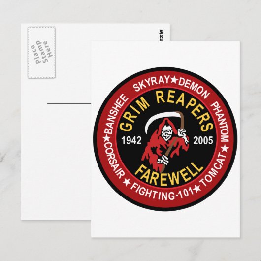 VF-101 Grim-Sensenmann Postkarte (Vorne/Hinten)