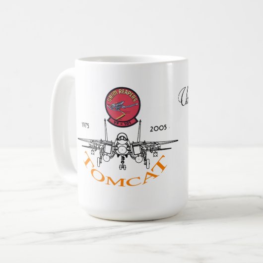 VF-101 grimmige Sensenmänner - Tomcat F-14 Kaffeetasse (Vorderseite Links)