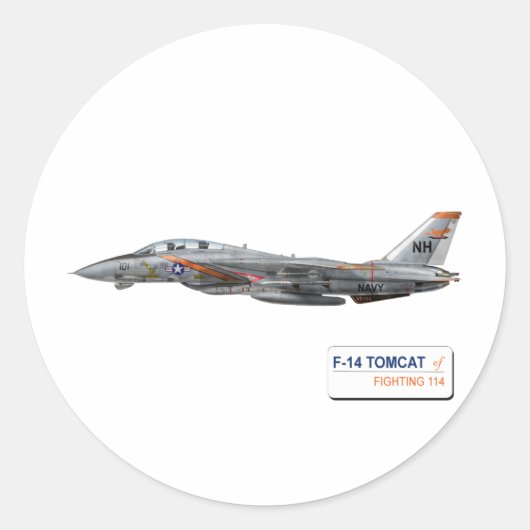 VF-114 Aardvarks Runder Aufkleber (Vorderseite)