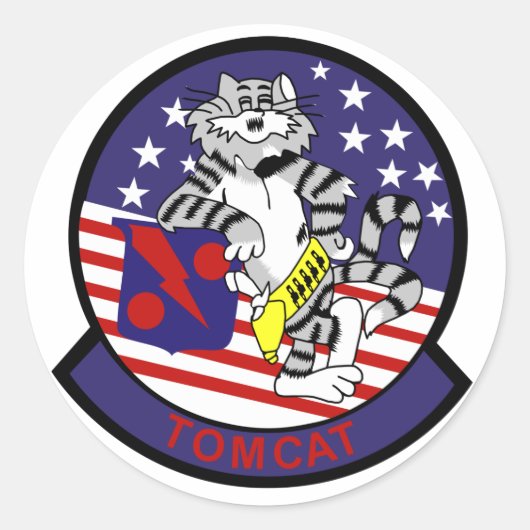 VF-11 Rote Rippers Runder Aufkleber (Vorderseite)