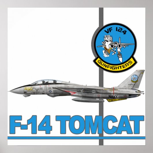 VF-124 Kämpfer drucken Poster (Vorne)