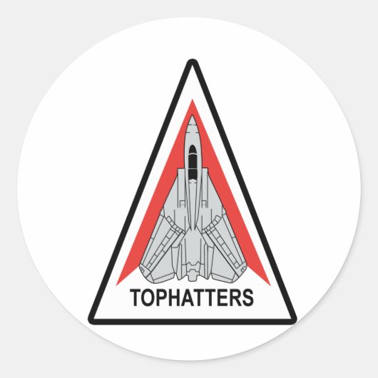 VF-14 Tophatters Runder Aufkleber (Vorderseite)