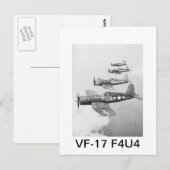 VF-17 F4U4 CORSAIRS POSTKARTE (Vorne/Hinten)