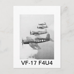 VF-17 F4U4 CORSAIRS POSTKARTE