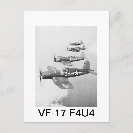 VF-17 F4U4 CORSAIRS POSTKARTE (Vorderseite)