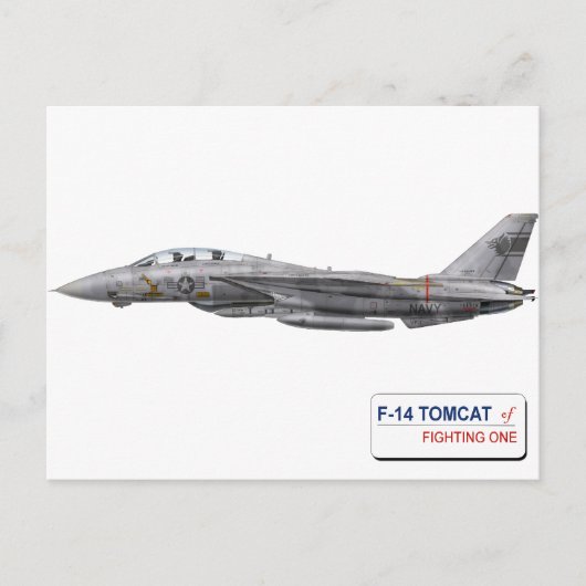 VF-1 Wolfpack F-14 Tomcat Postkarte (Vorderseite)