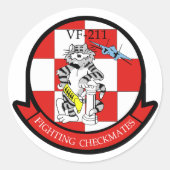 VF-211 Kämpfe Runder Aufkleber (Vorderseite)