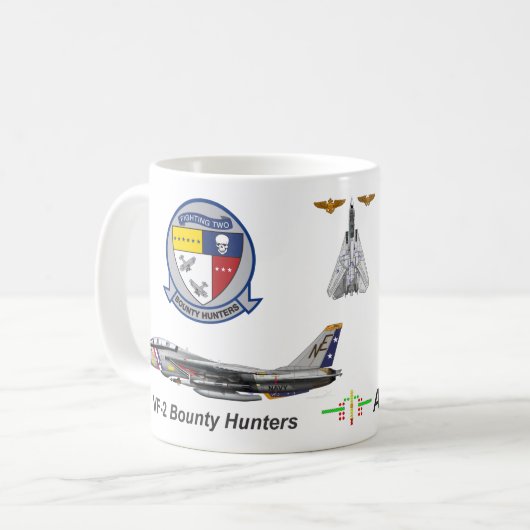 VF-2 Prämie F-14 Tomcat Kaffeetasse (Vorderseite Links)
