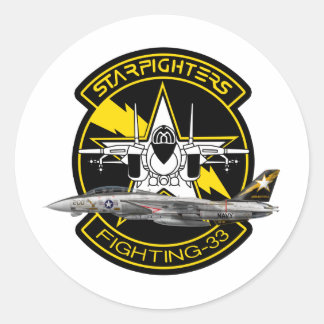 VF-33 Starfighter F4 ト ム1キ23タアズシ Runder Aufkleber