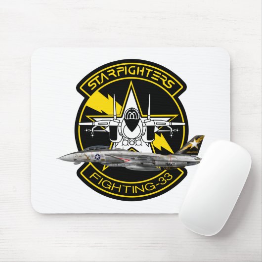 VF-33 Starfighters F-14 トムキャット VF-33 ターシアーズ Mousepad (Mit Mouse)