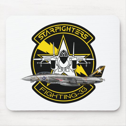 VF-33 Starfighters F-14 トムキャット VF-33 ターシアーズ Mousepad (Vorne)
