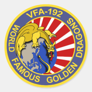 VFA-192 GOLDENDRAGONS Squadron Patch Runder Aufkleber