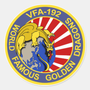 VFA-192 Goldene Drachen Runder Aufkleber