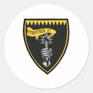 VFA-27 Royal Maces F/A-18 Runder Aufkleber